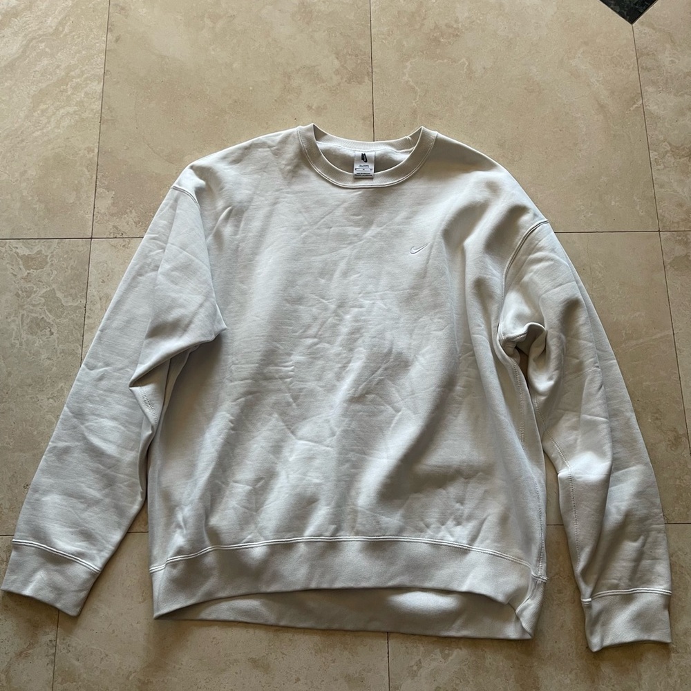 Nike Men's Off-White Crewneck Sweatshirt